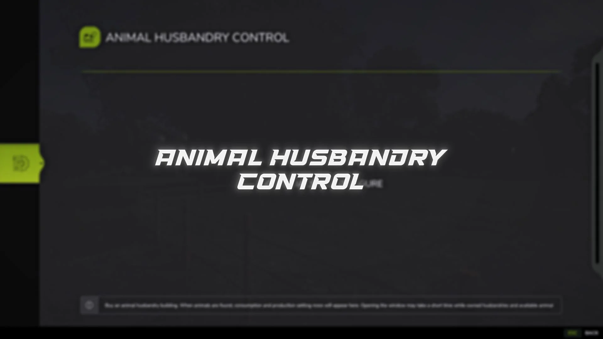 FS25 Animal Husbandry Control v1.0 Other Mod