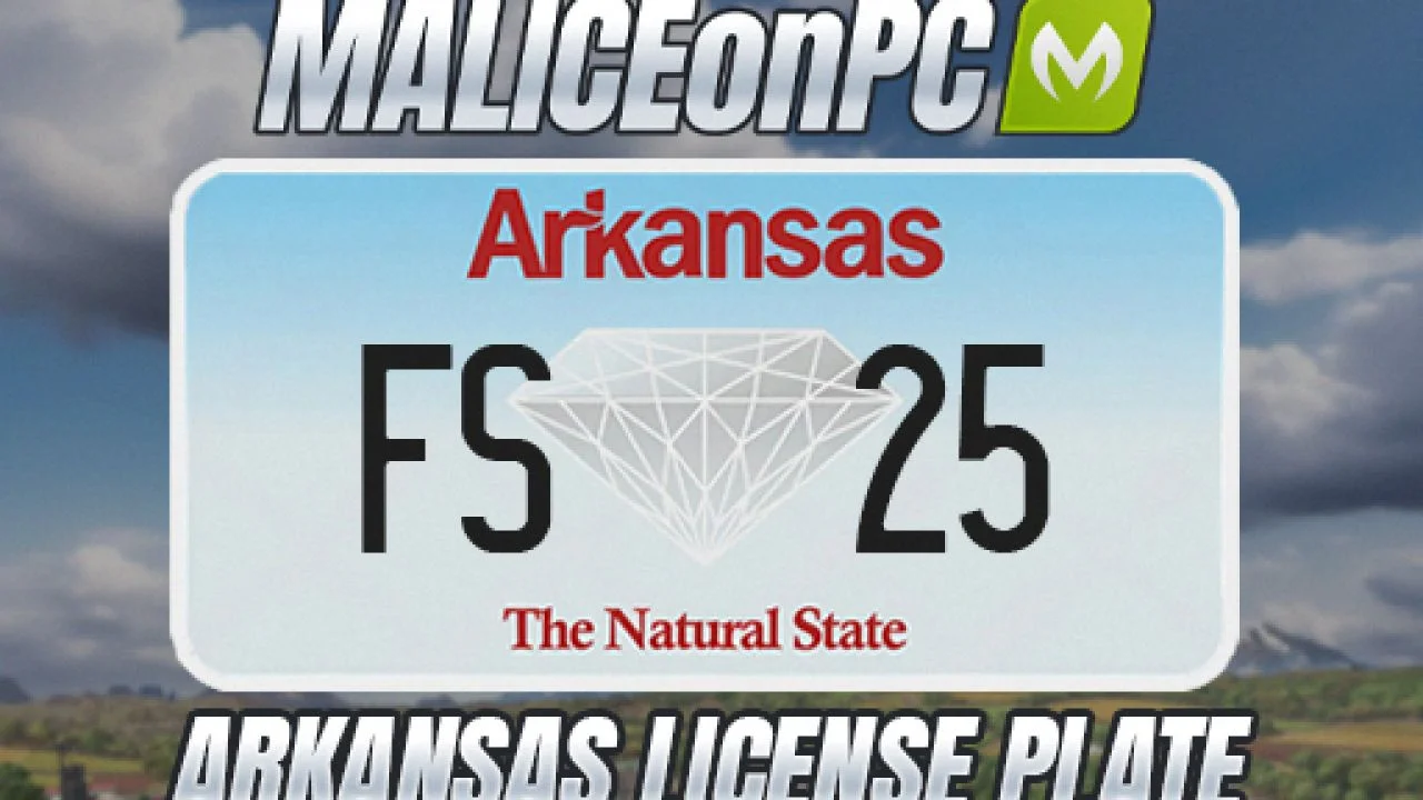 FS25 Arkansas License Plates V1.0.0.1 Other Mod FS25 Mod Free Download