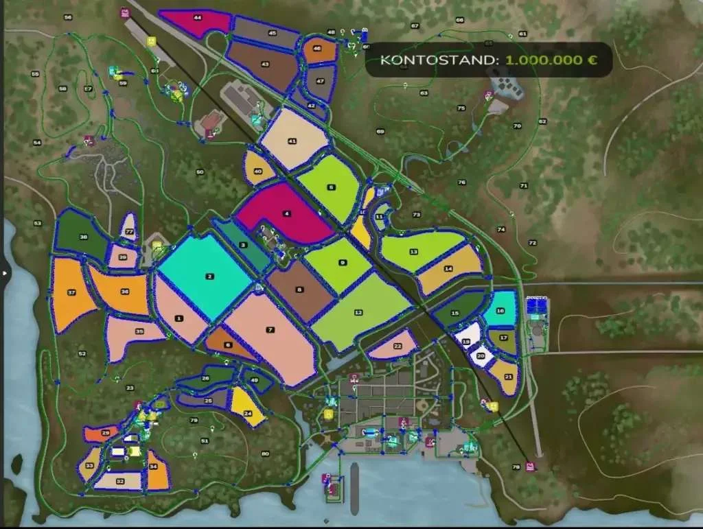 FS25 Autodrive courses for the Asia Map Hutan pantai v1.0 Other Mod FS25 Mod Free Download