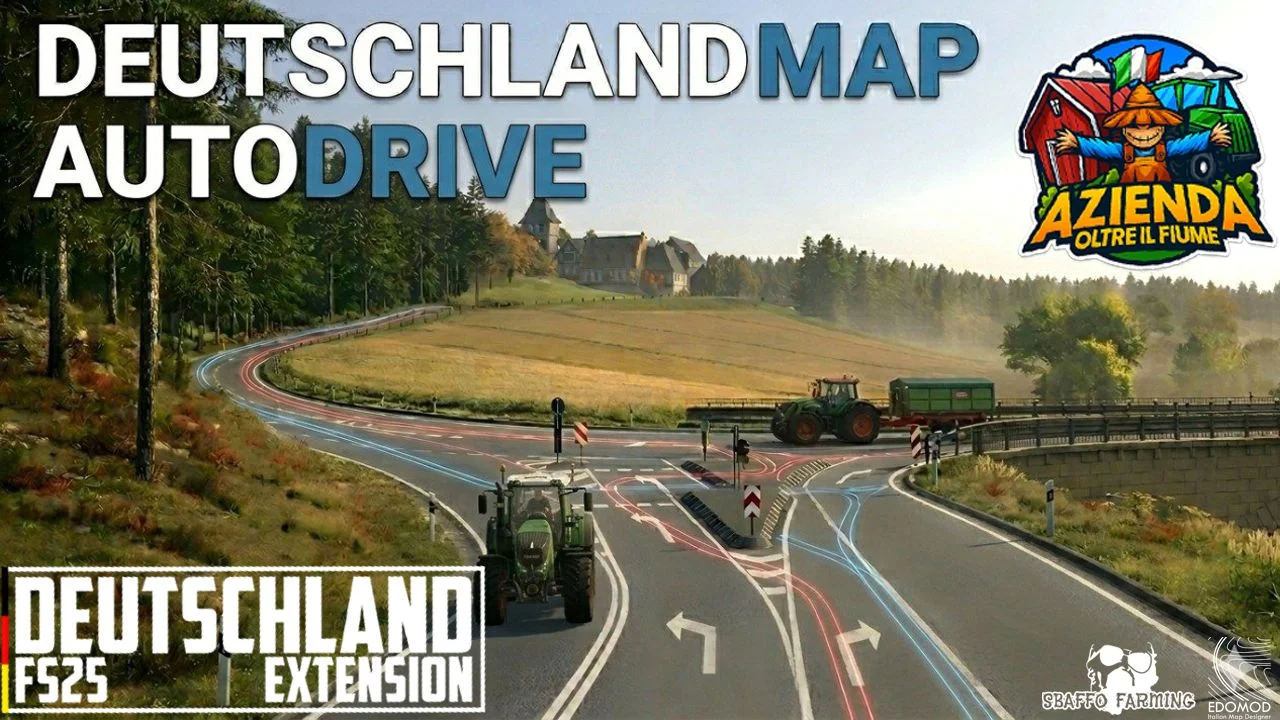 FS25 Autodrive Deutschland map V1.0 Other Mod