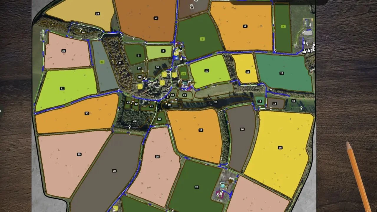 FS25 AutoDrive-Kurs Calmsden Farm V1.0 Other Mod FS25 Mod Free Download