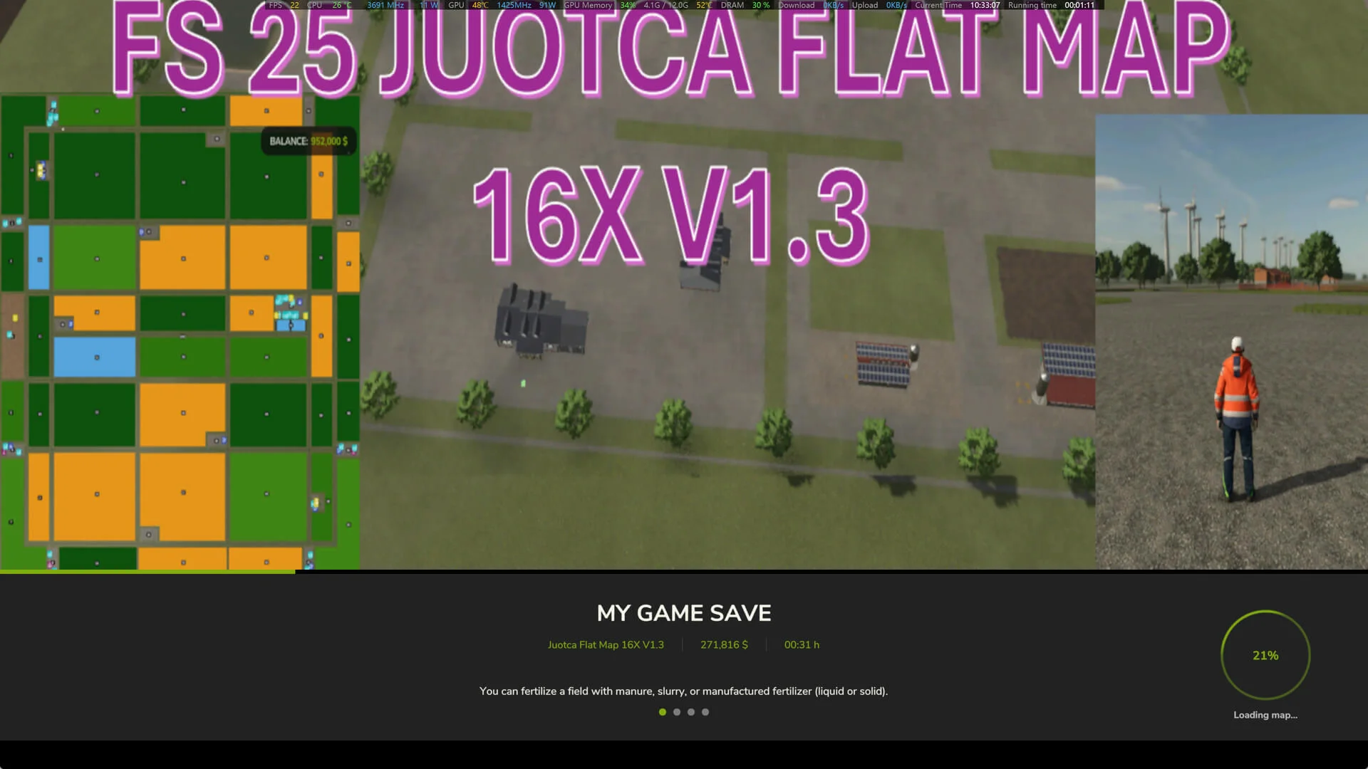 FS25 AutoDrive of Juotca Flat Map16X V1.3 Other Mod FS25 Mod Free Download