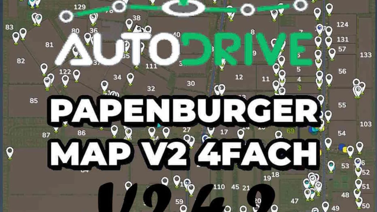 FS25 AutoDrive Papenburger Map 2.4.2, 2.3.5, 2.3.6 v1.0 Other Mod FS25 Mod Free Download