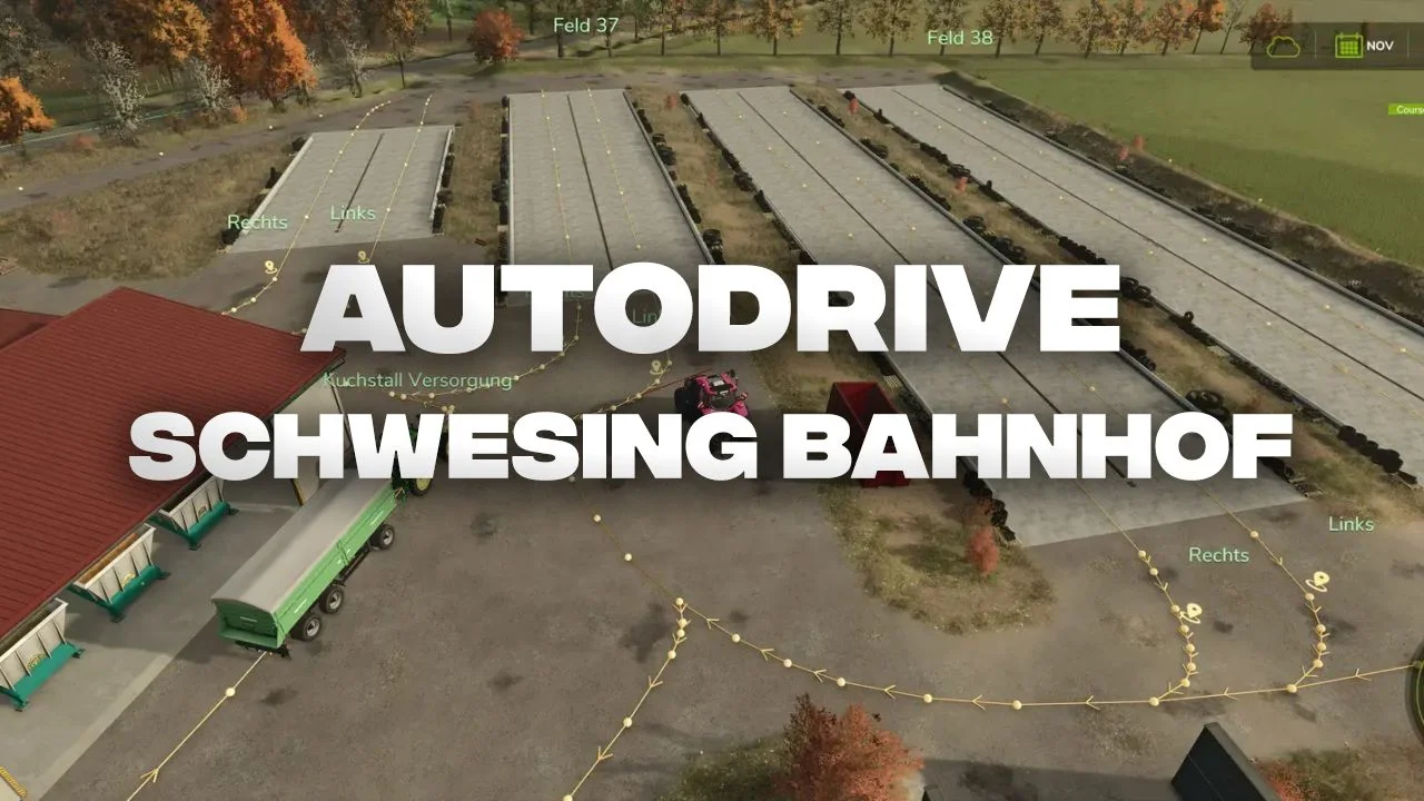 FS25 AutoDrive Schwesing Bahnhof V1.0 Other Mod FS25 Mod Free Download