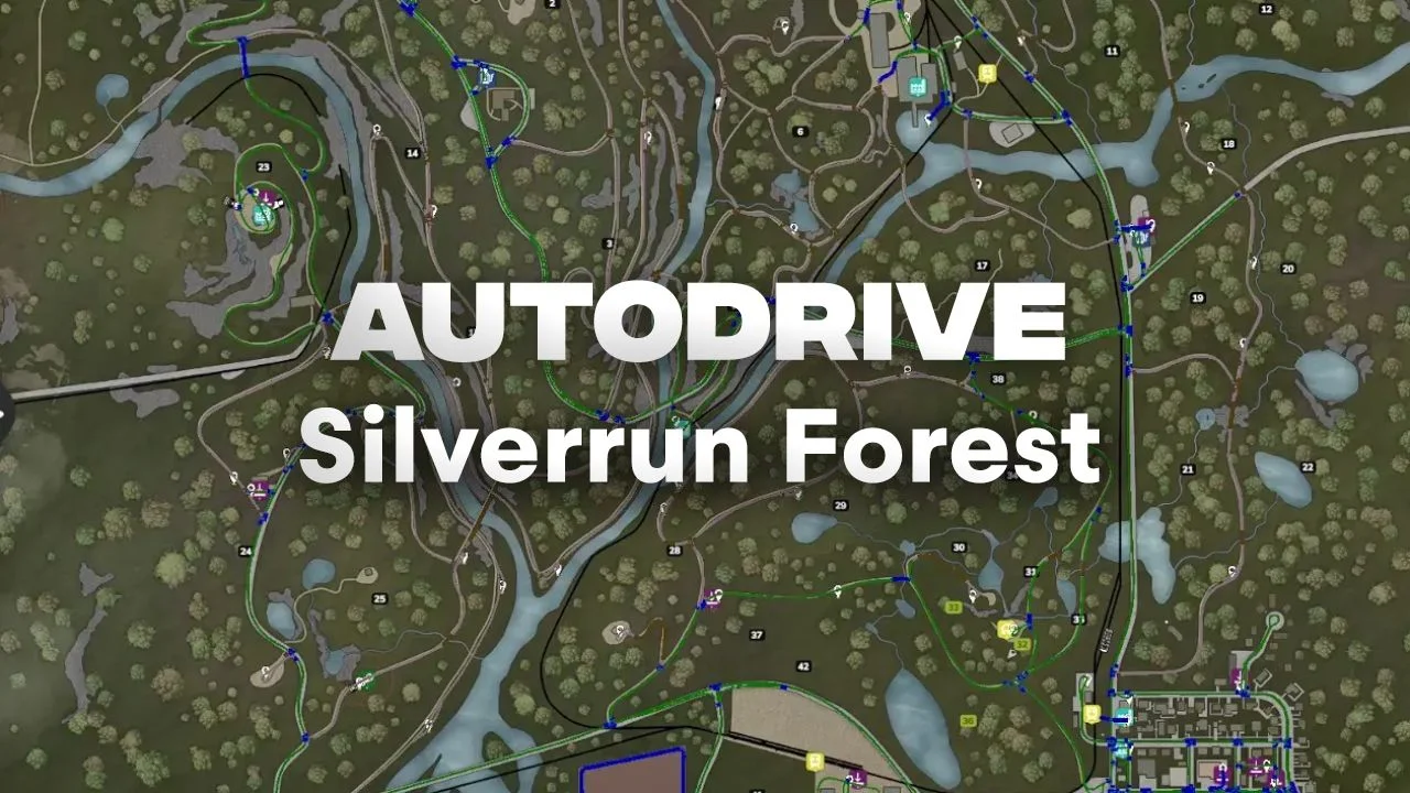 FS25 AutoDrive Silverrun Forest V1.0 Other Mod FS25 Mod Free Download