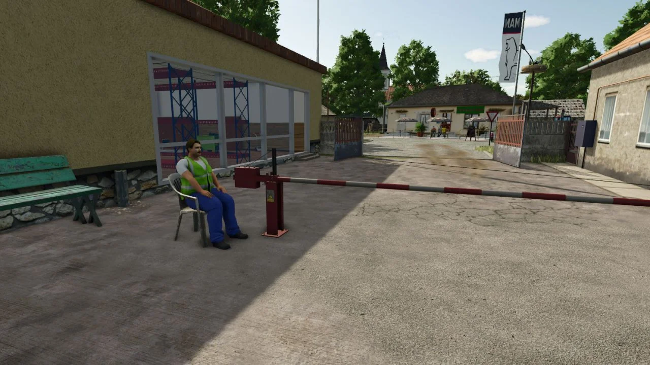 FS25 Barrier with a guy V1.0.0.1 Other Mod FS25 Mod Free Download
