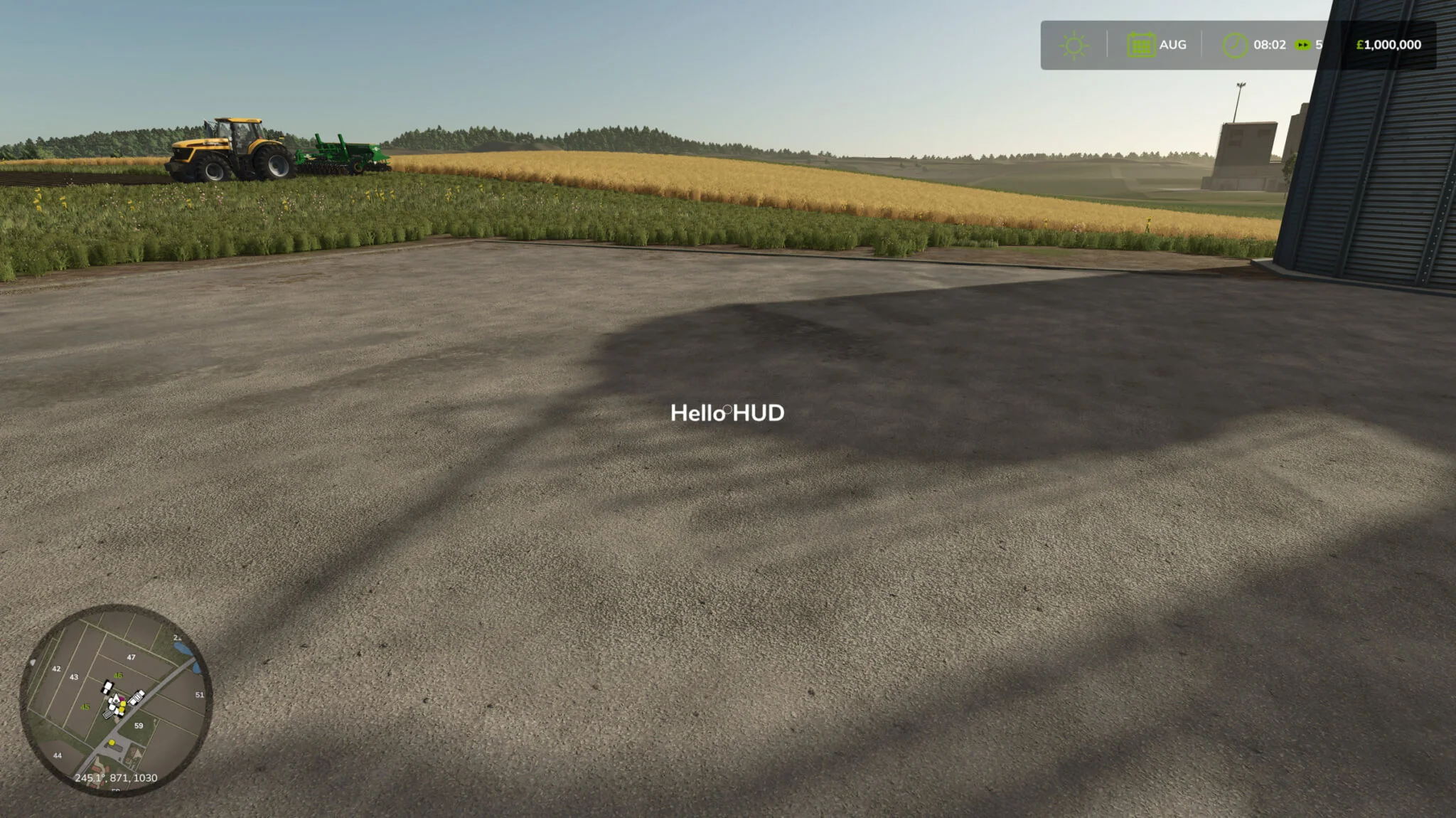 FS25 Basic HUD Mod V1.0 Other Mod FS25 Mod Free Download