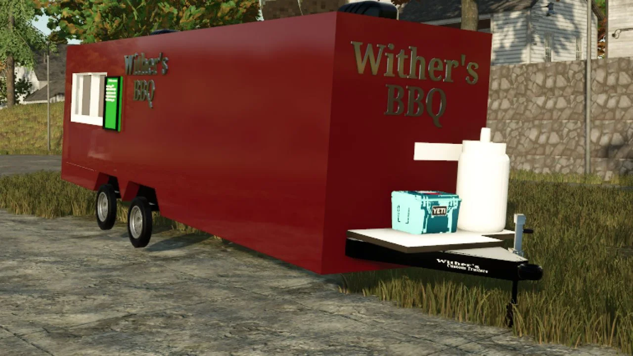 FS25 BBQ Food Trailer V1.0 Other Mod FS25 Mod Free Download