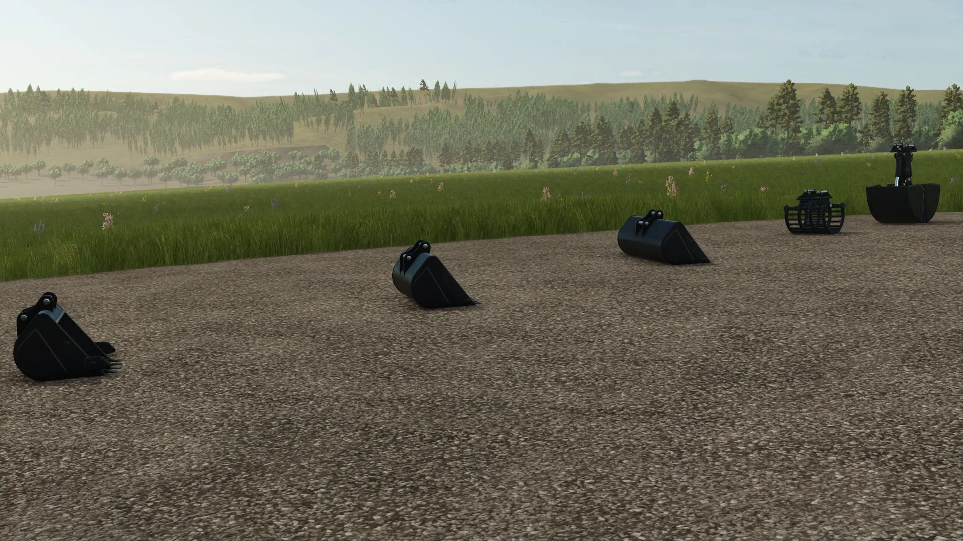 FS25 Bucket Pack Black V1.0 Other Mod FS25 Mod Free Download