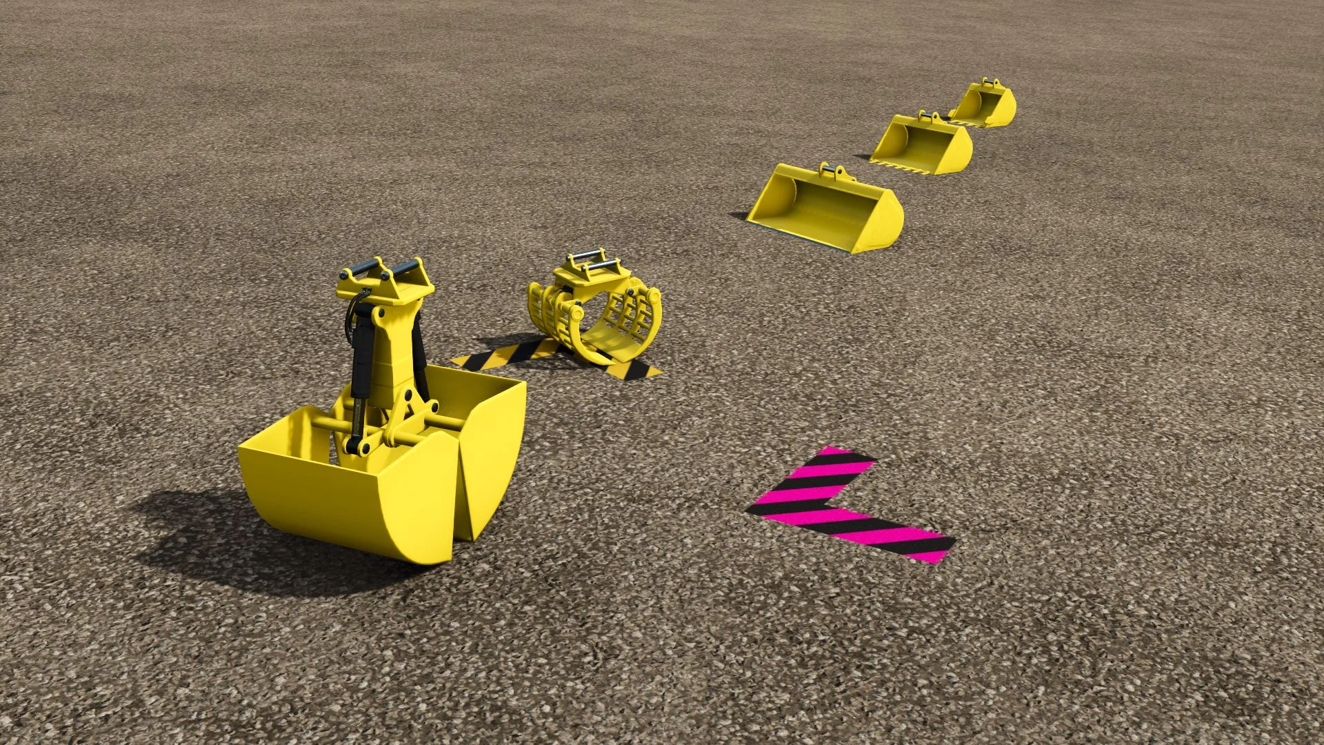 FS25 Bucket Pack Yellow V1.0 Other Mod FS25 Mod Free Download