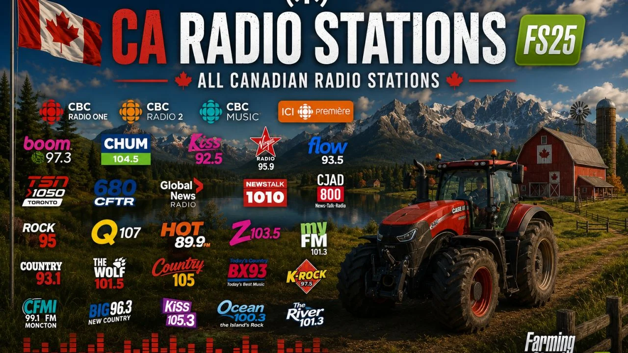 FS25 Canadian radio stations V1.0 Other Mod
