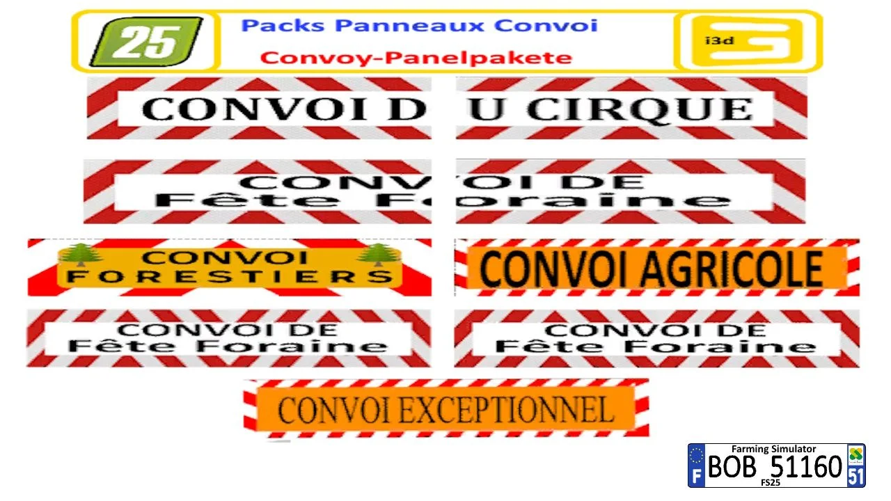 FS25 Convoy panels Prefab V1.1 Other Mod FS25 Mod Free Download