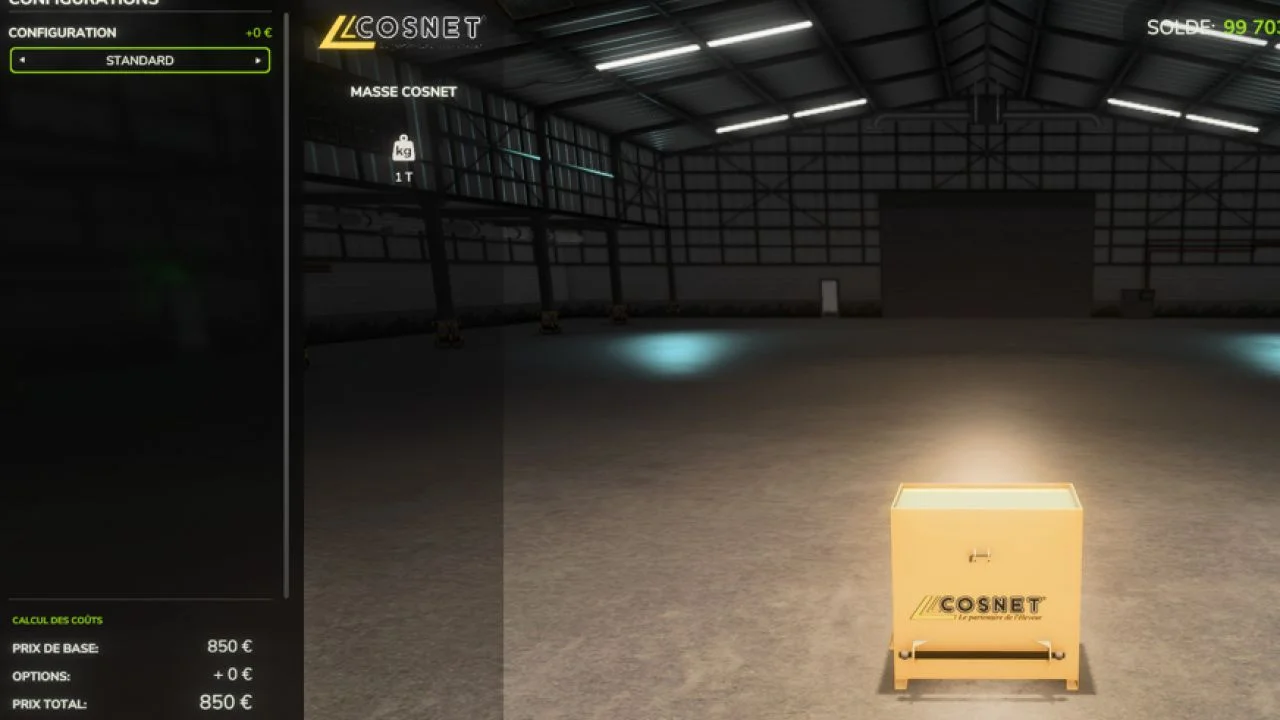 FS25 Cosnet weight V1.0.0.1 Other Mod FS25 Mod Free Download