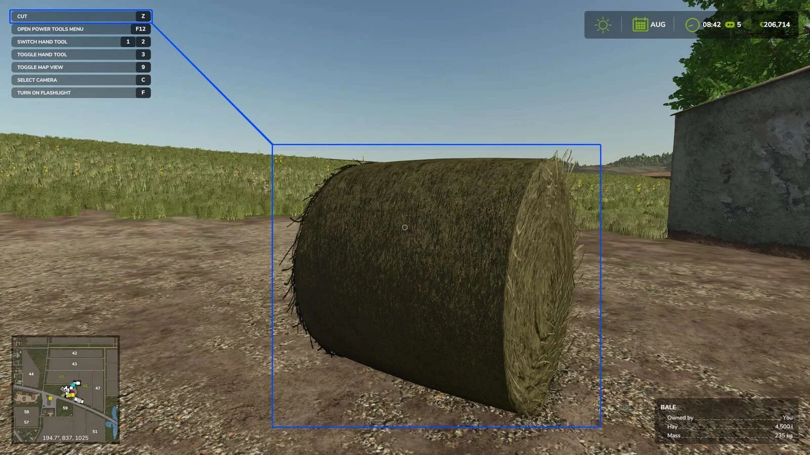 FS25 Cut Open Bale v1.0 Other Mod FS25 Mod Free Download