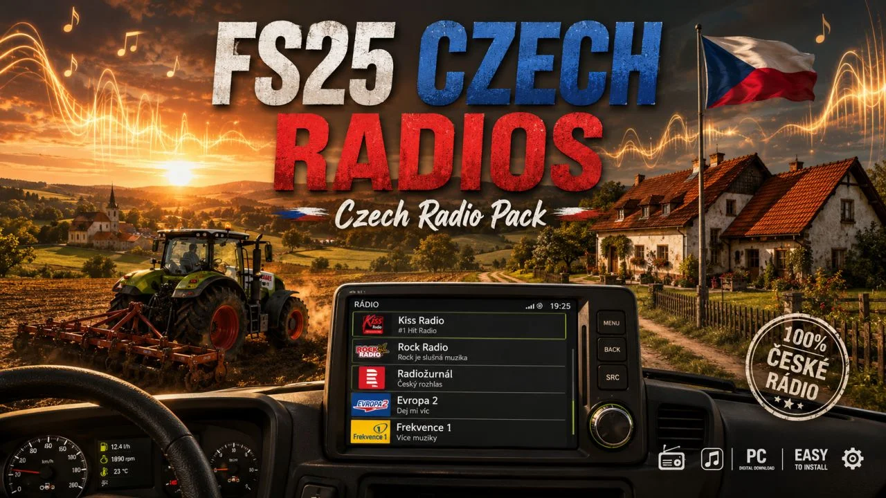 FS25 Czech Radio Stations V1.0 Other Mod