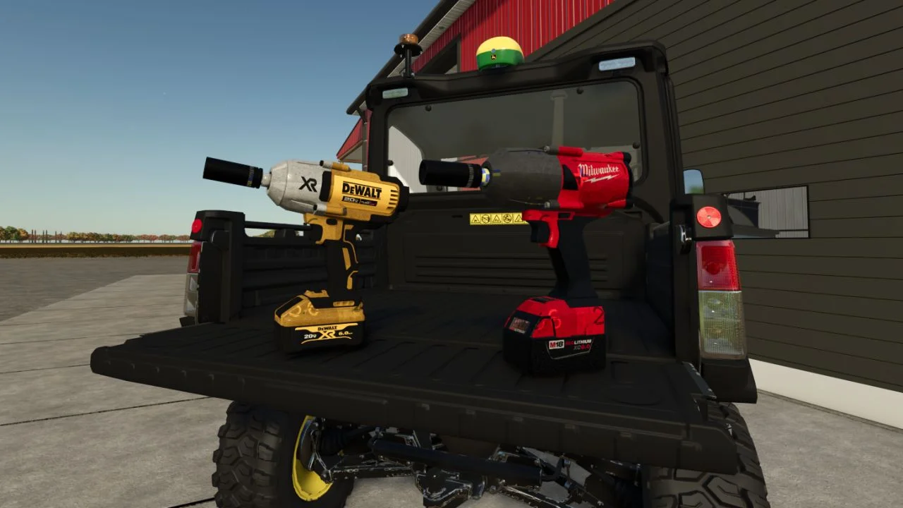 FS25 Dewalt and Milwaukee Impact Drills Pack V1.0 Other Mod FS25 Mod Free Download
