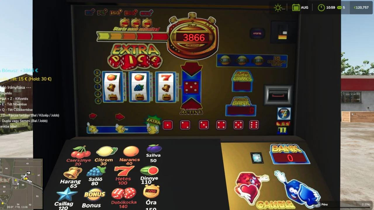 FS25 Dice Extra Slot machine V1.0.0.3 Other Mod