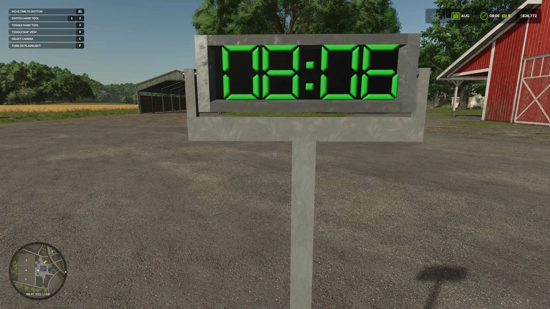 FS25 Digital Clock v1.0 Other Mod FS25 Mod Free Download