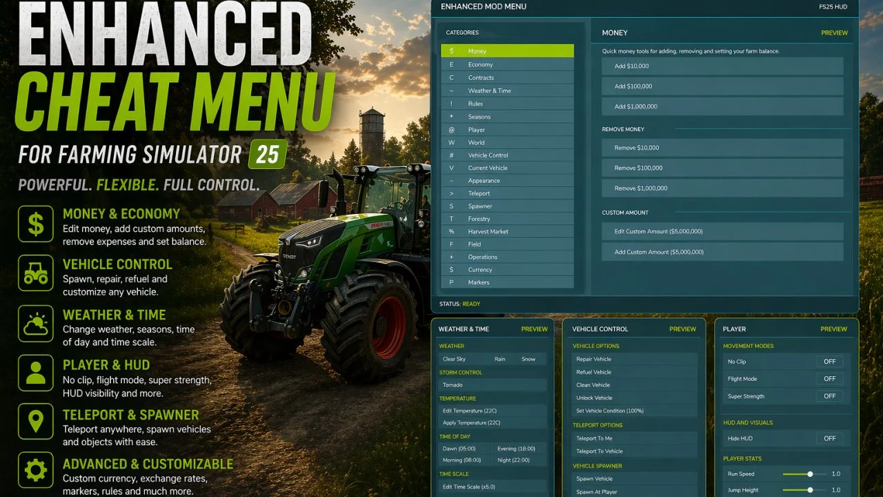 FS25 Enhanced Mod Menu Hotfix v1.1 Other Mod