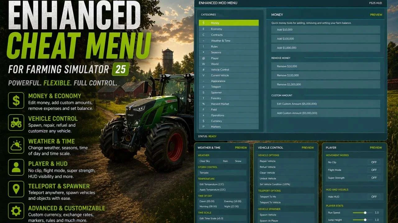 FS25 Enhanced Mod Menu v1.6 Other Mod