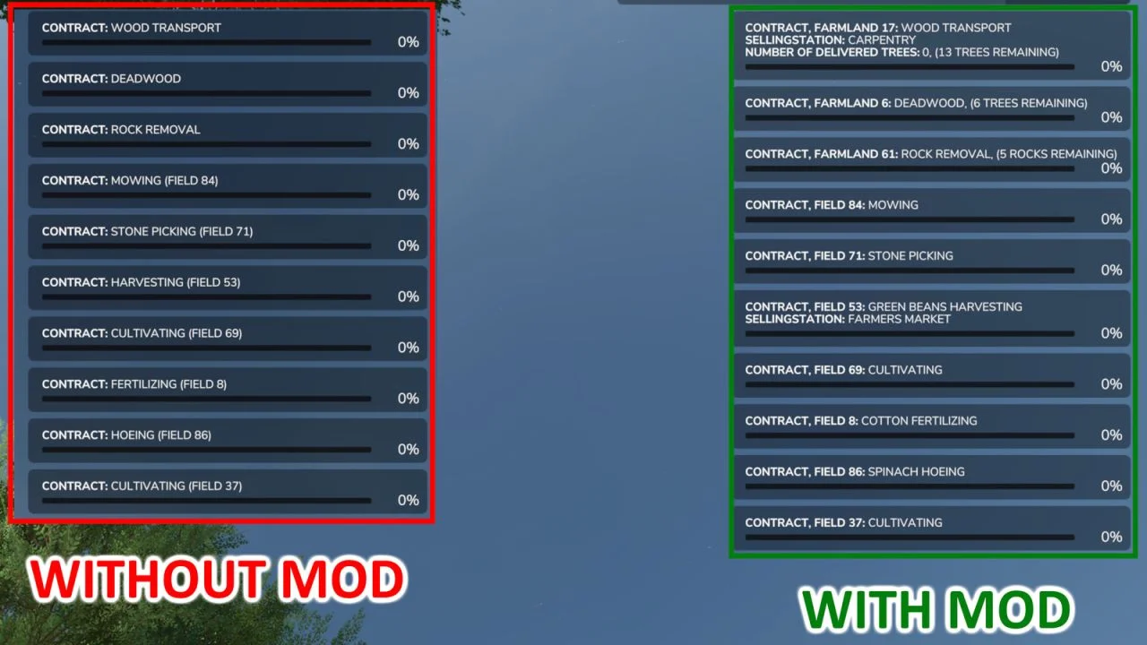 FS25 Extended Mission Info V1.0 Other Mod FS25 Mod Free Download