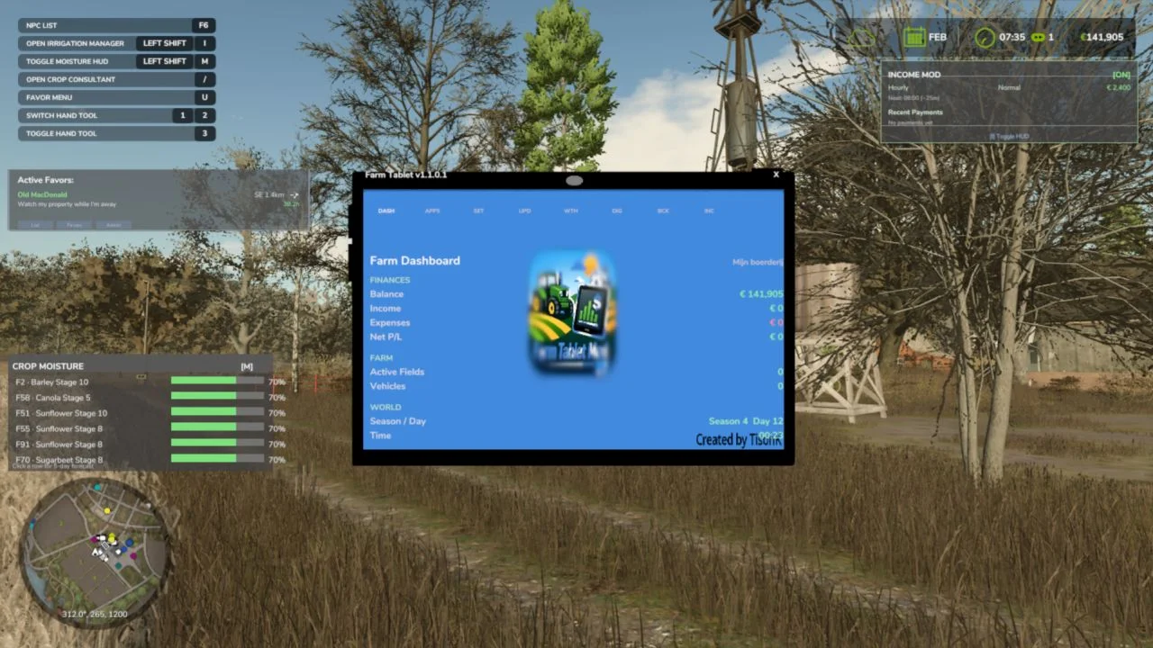 FS25 Farm Tablet V1.1.0.6 Other Mod