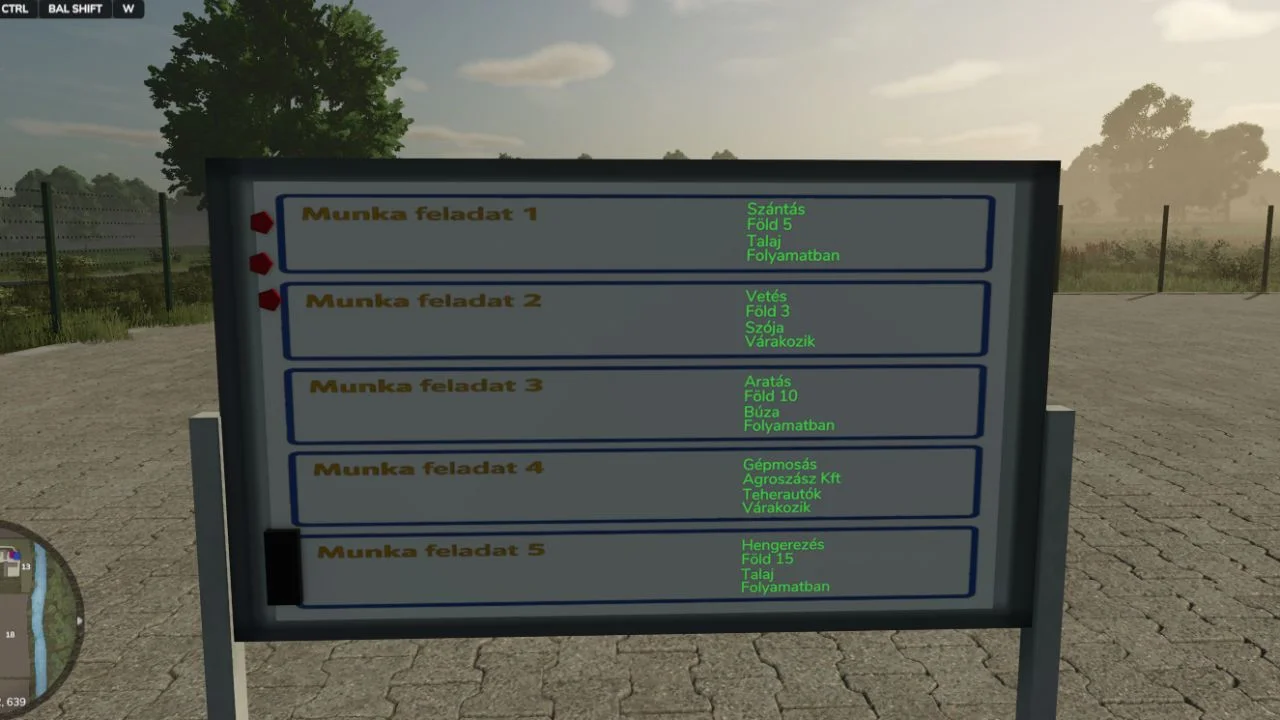 FS25 Farm Task Manager Display V1.0 Other Mod