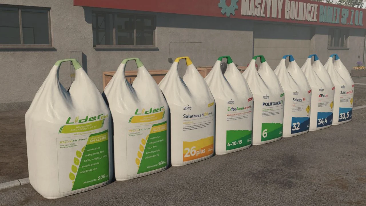 FS25 Fertilizer And Lime Big Bags Pack V1.0 Other Mod FS25 Mod Free Download