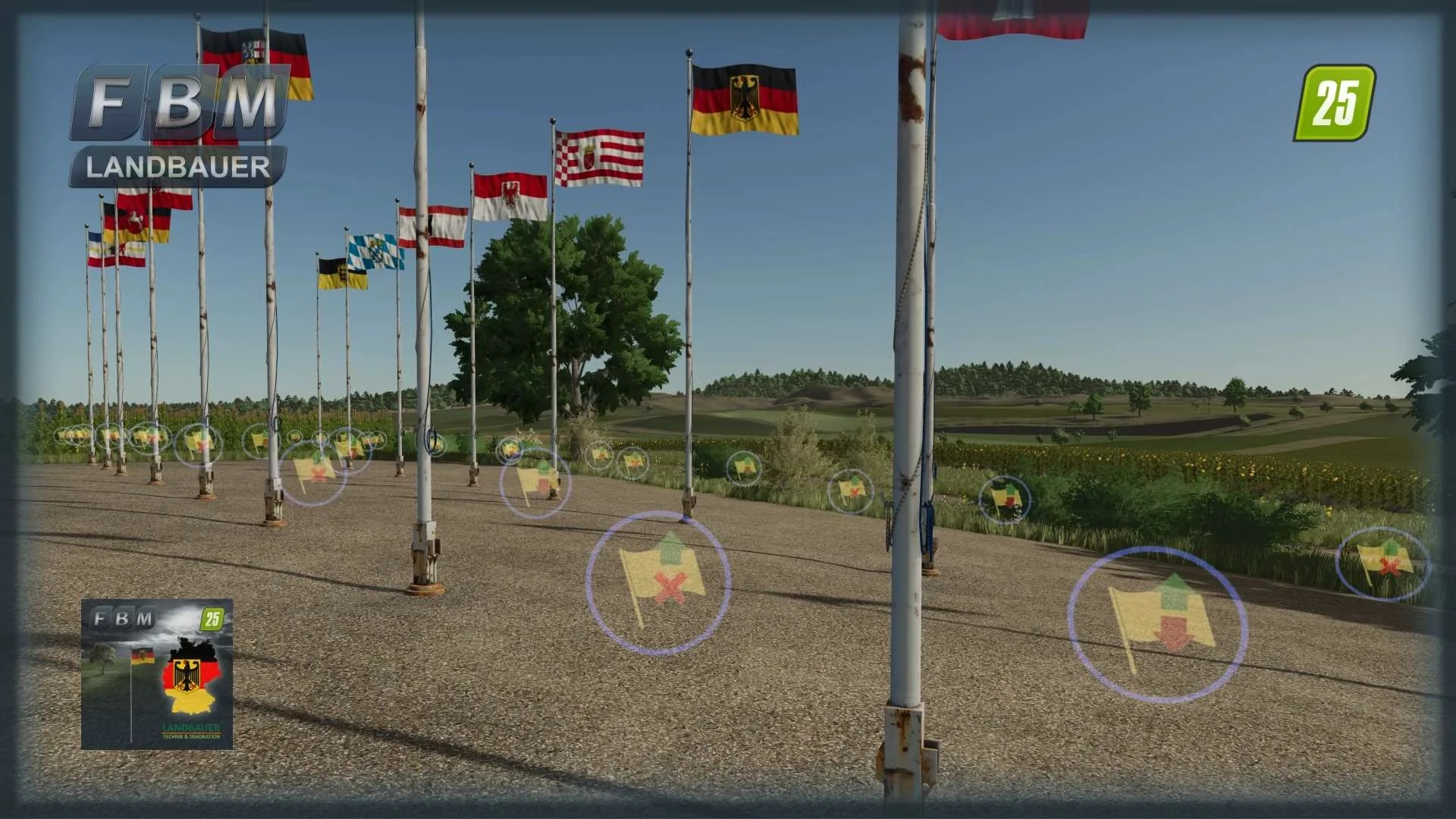 FS25 Flags Package DE v1.0 Other Mod FS25 Mod Free Download