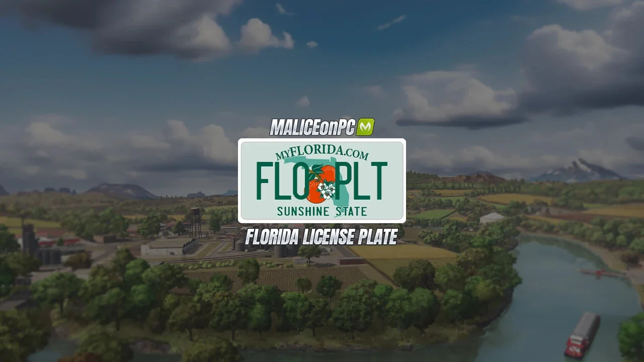 FS25 Florida License Plate V1.0 Other Mod FS25 Mod Free Download
