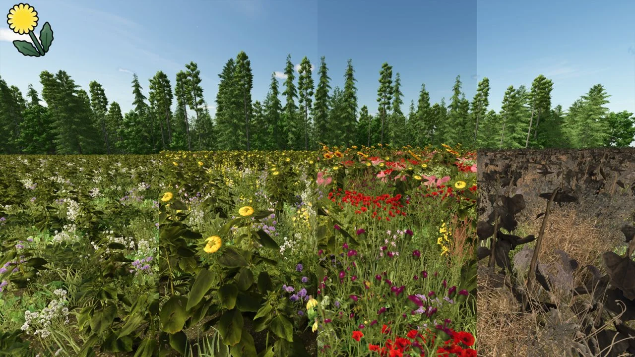FS25 Flowering Catch Crop Prefab V1.0 Other Mod FS25 Mod Free Download