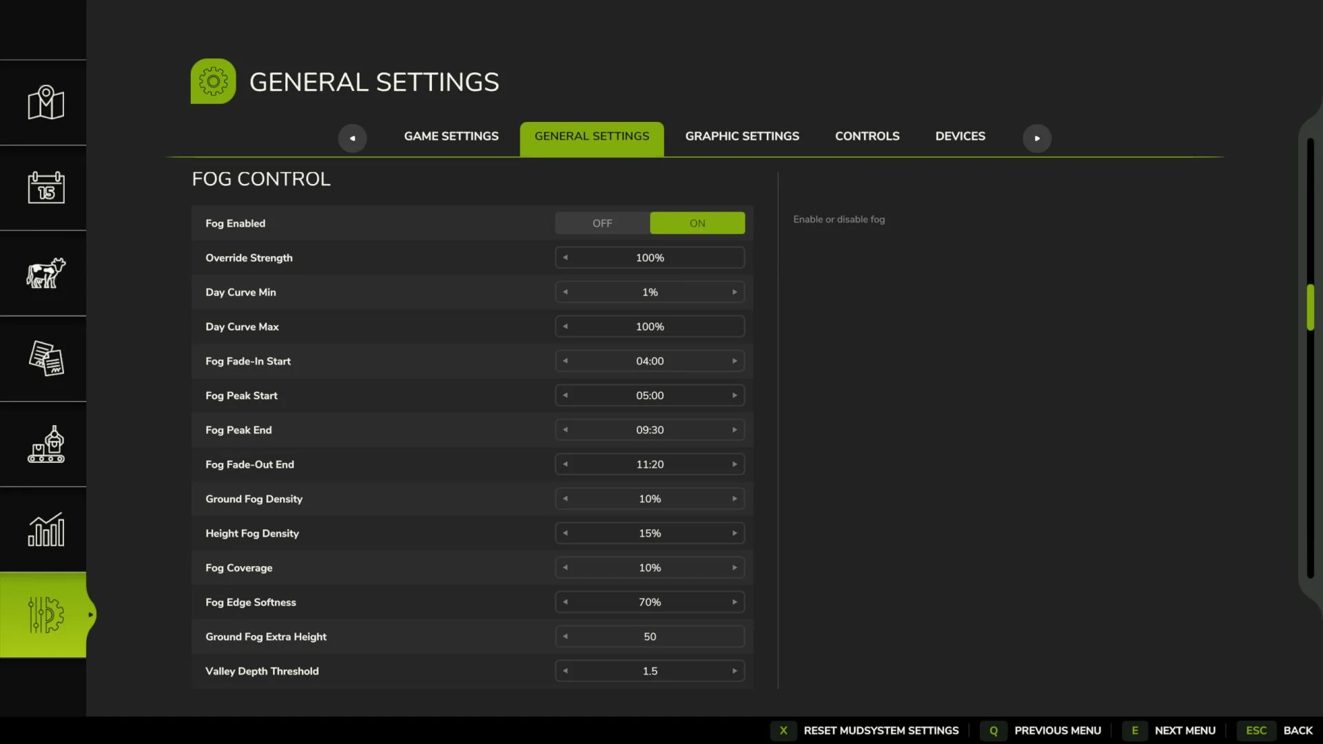 FS25 Fog Control V2.0 Other Mod