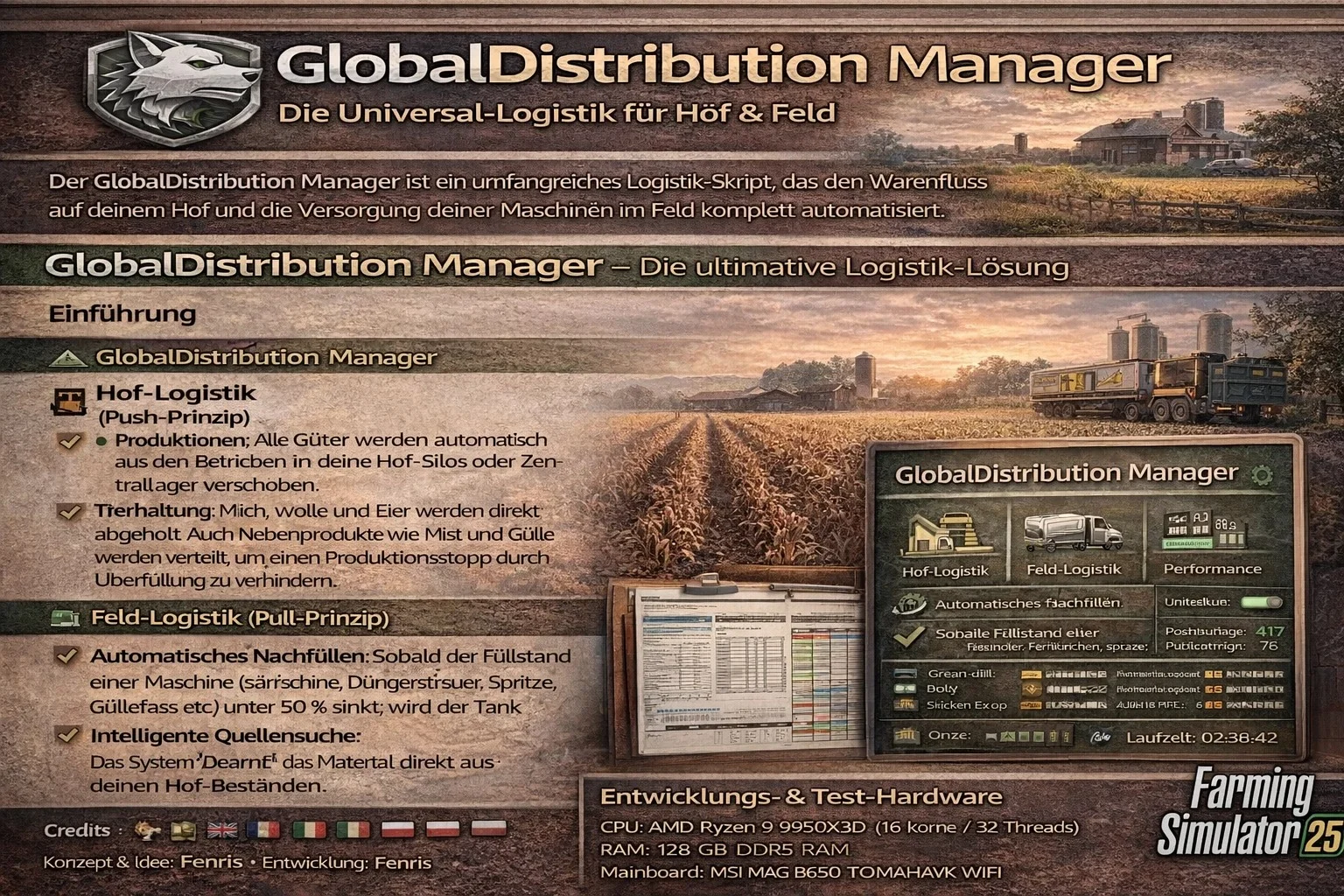 FS25 GlobalDistribution Manager v1.0 Other Mod