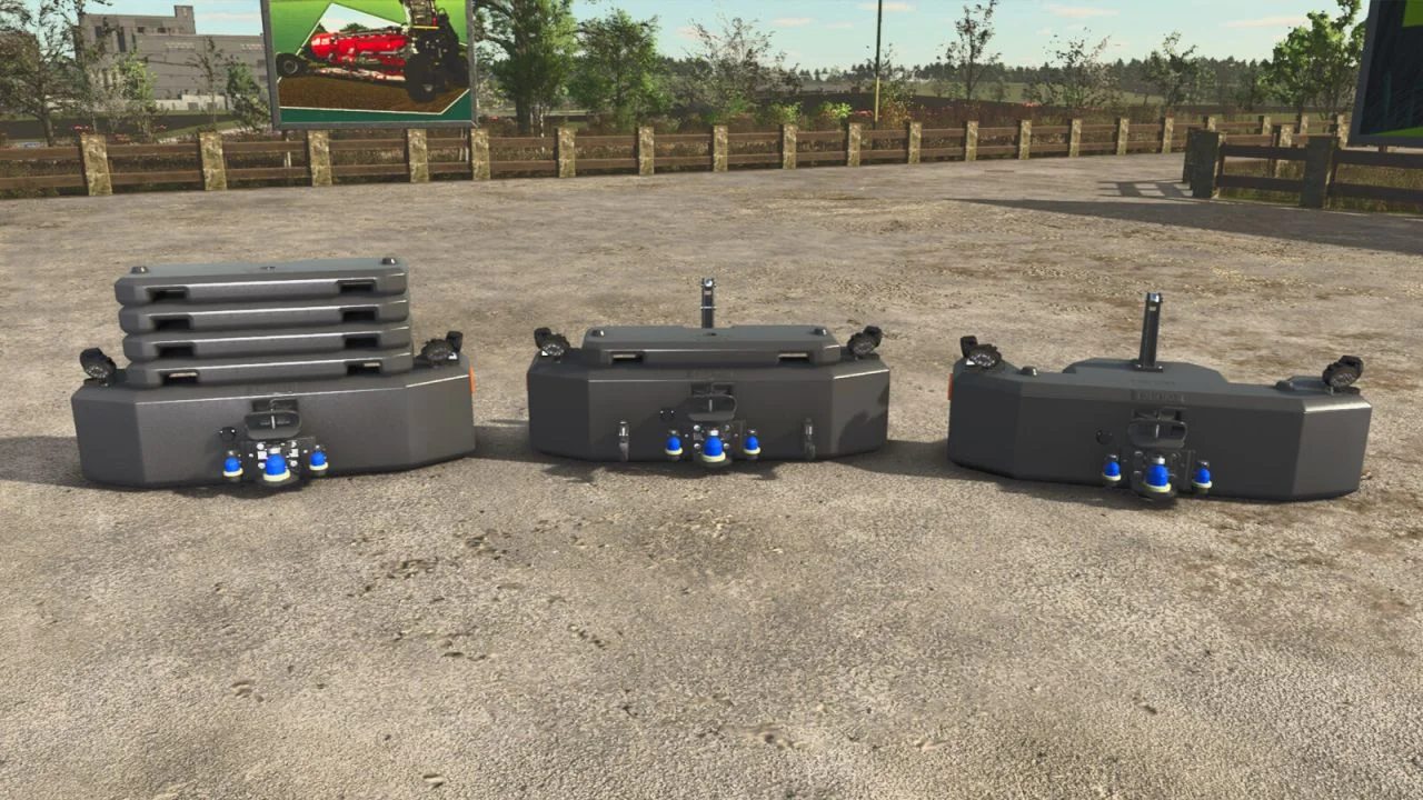 FS25 Hi-Vis LED-Lights Tractor Front Weight V1.0 Other Mod FS25 Mod Free Download