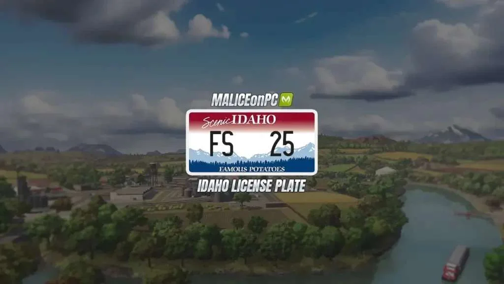 FS25 Idaho License Plate v1.0 Other Mod FS25 Mod Free Download