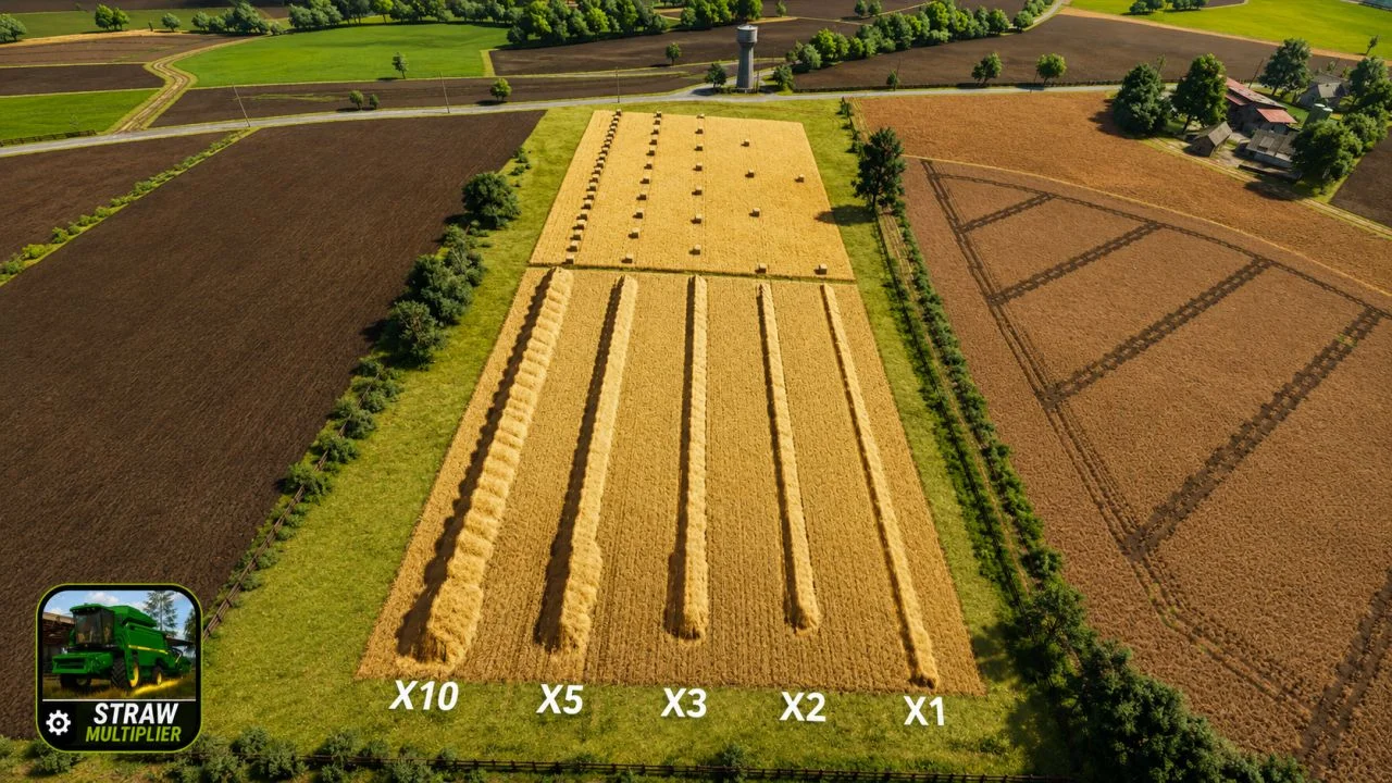 FS25 Increase straw yield V1.0 Other Mod