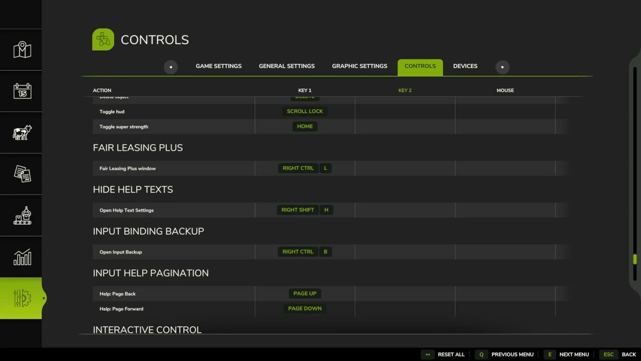 FS25 Input Binding Backup V1.0 Other Mod