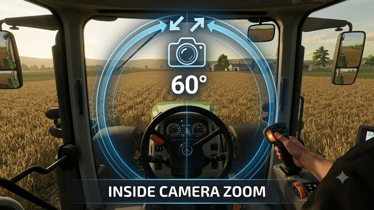 FS25 Inside Camera Zoom V1.0.0.2 Other Mod
