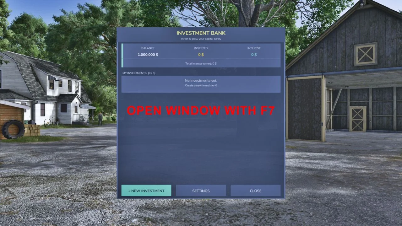 FS25 Investment System V1.0 Other Mod
