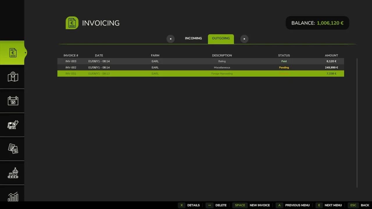 FS25 Invoices V1.0 Other Mod