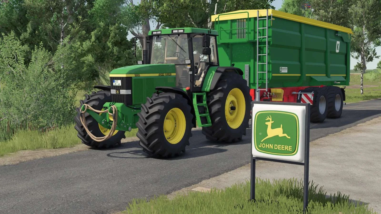 FS25 John Deere Neon Sign v1.0 Other Mod FS25 Mod Free Download