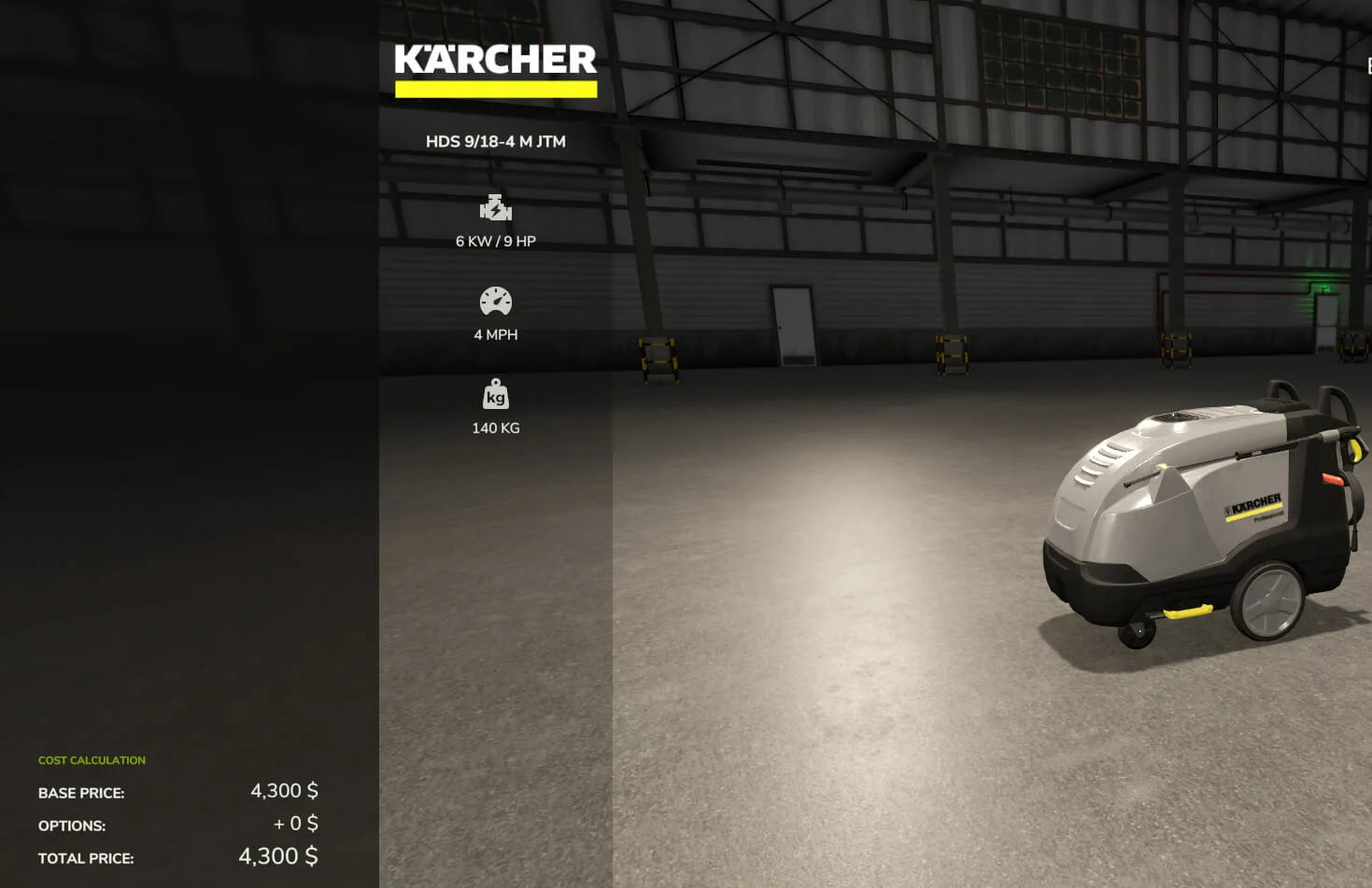 FS25 Kaercher HDS9184M Washer JTM V1.0 Other Mod FS25 Mod Free Download