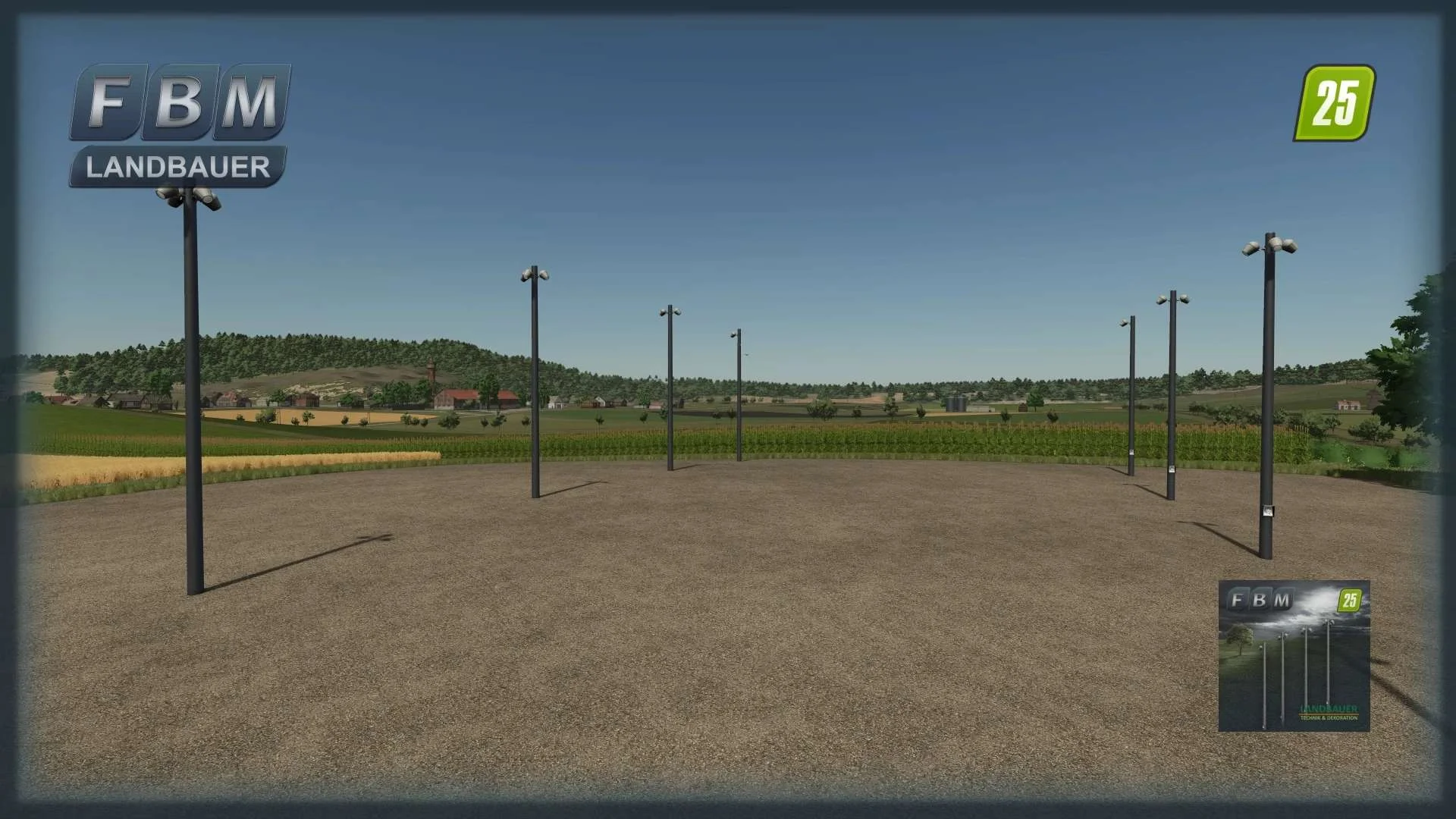 FS25 Led Flood Lights v1.1 Other Mod FS25 Mod Free Download