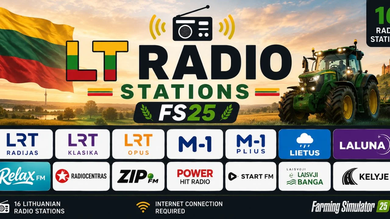 FS25 Lithuanian Radio Stations V1.1 Other Mod