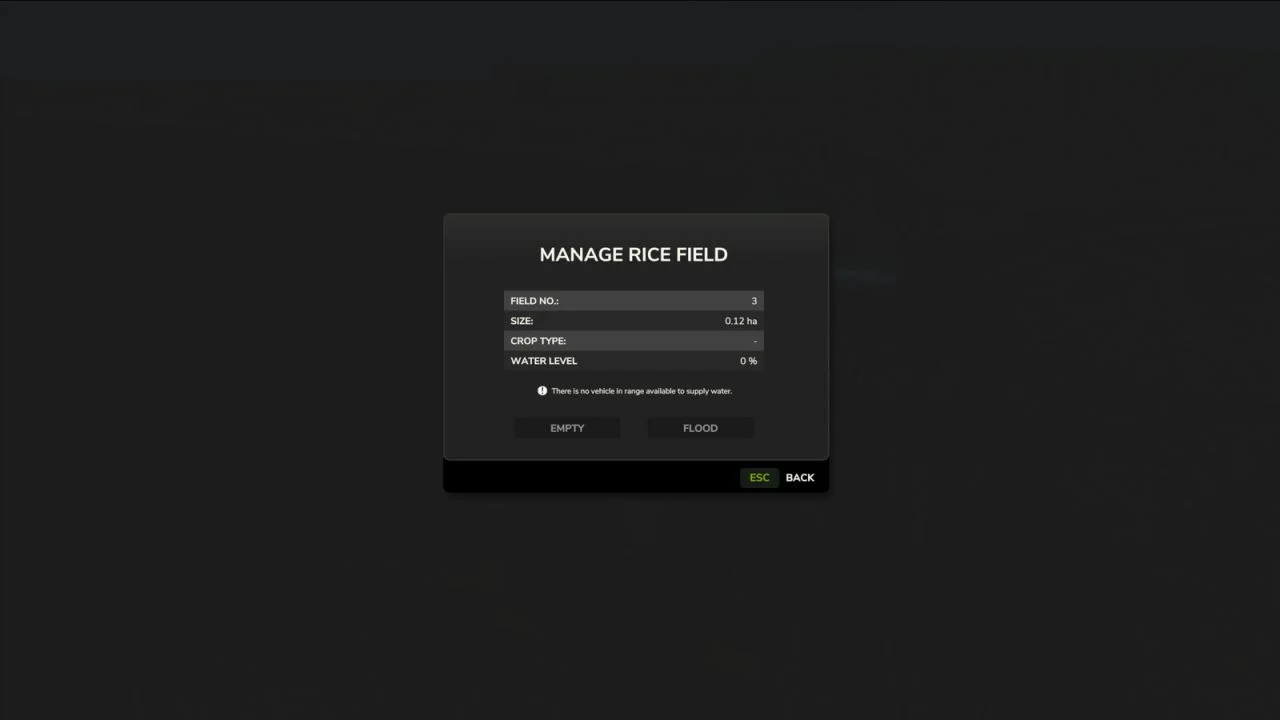 FS25 Manual Field Flooding V1.0 Other Mod FS25 Mod Free Download