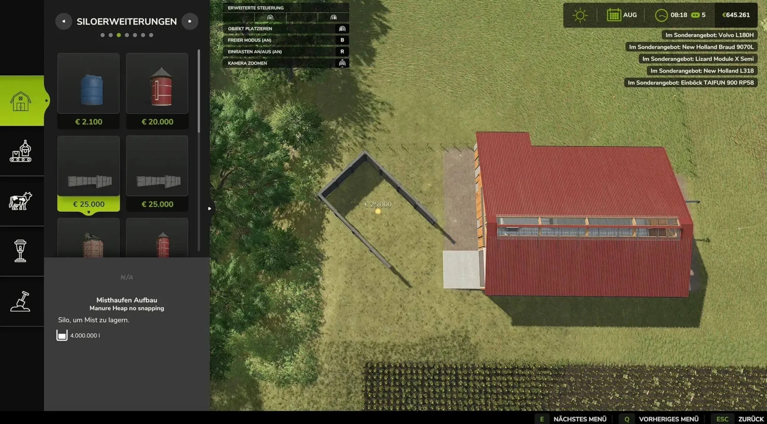 FS25 Manure heap without grid locking 1.0 Other Mod FS25 Mod Free Download