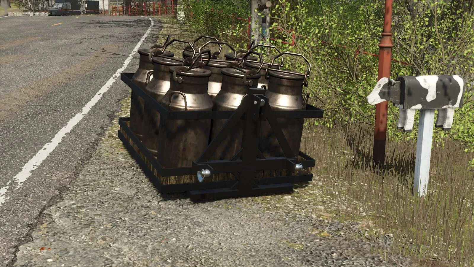 FS25 Milk/Water Transport On 3 Point Support Platform v1.0 Other Mod FS25 Mod Free Download