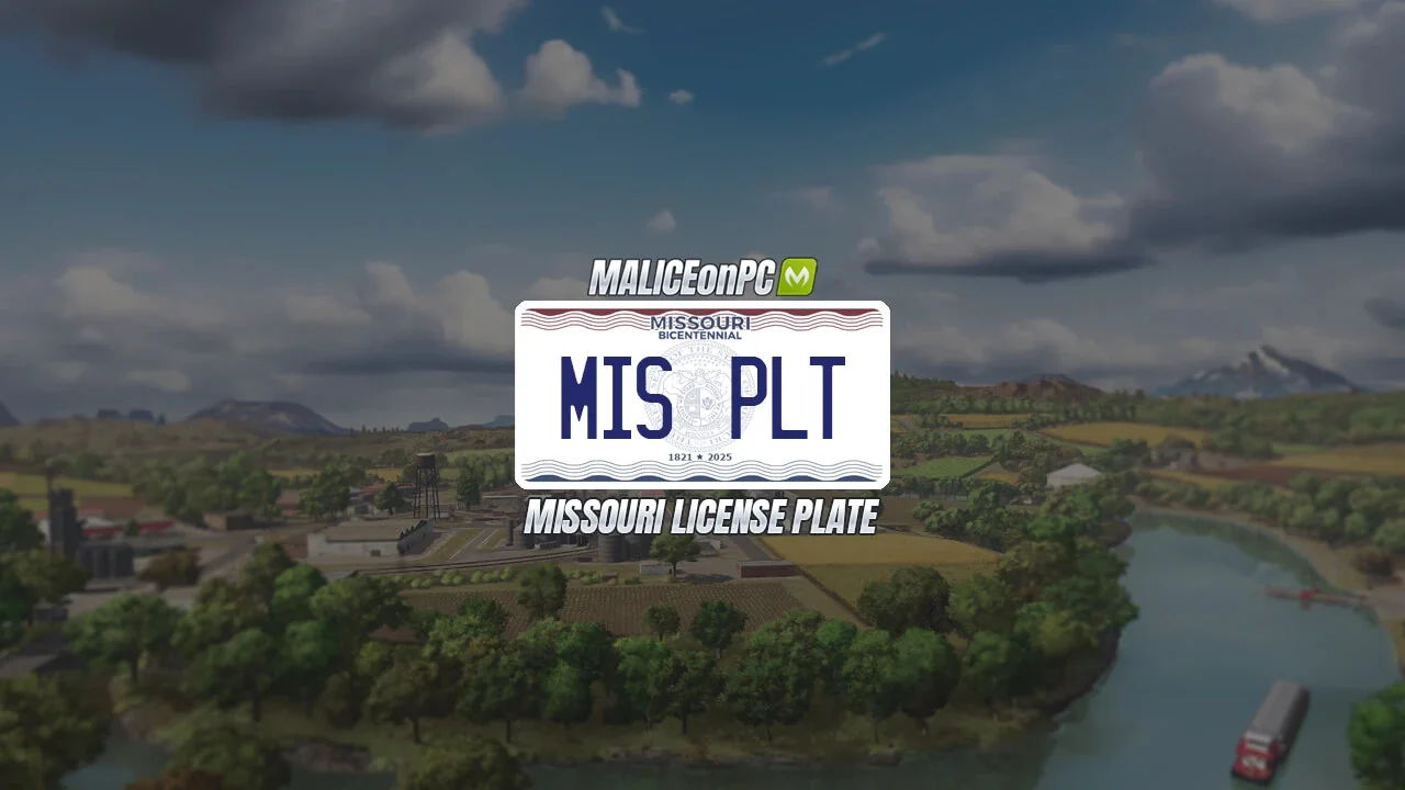 FS25 Missouri License Plate V1.0 Other Mod FS25 Mod Free Download