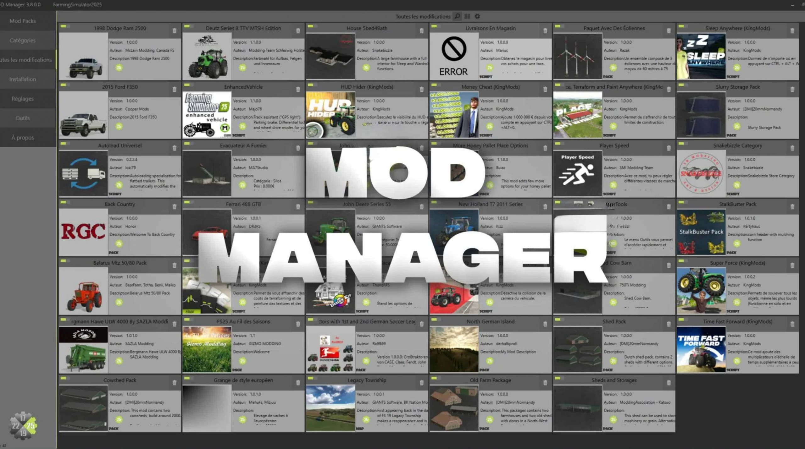 FS25 Mod Manager V3.8.1 Other Mod FS25 Mod Free Download