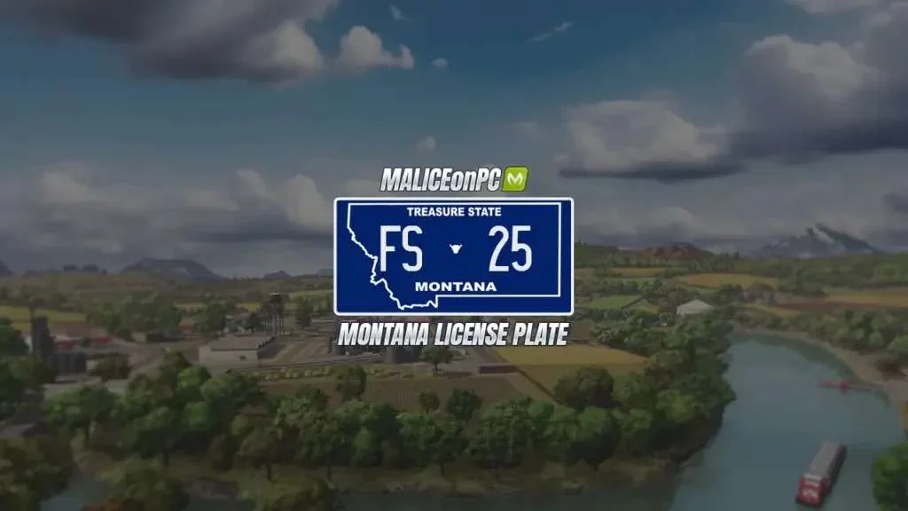 FS25 Montana License Plate v1.0 Other Mod FS25 Mod Free Download